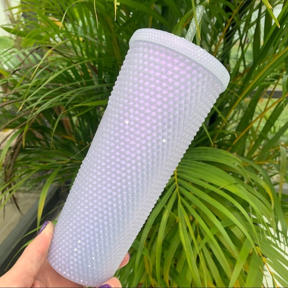 Starbucks Icy White Studded Cup Iridescent Lilac Tumbler Venti 24oz New 2022 - Picture 6 of 13